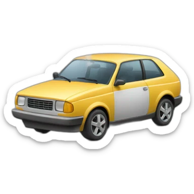 voiture avec fumée sticker