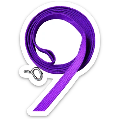 purple dog leash sticker
