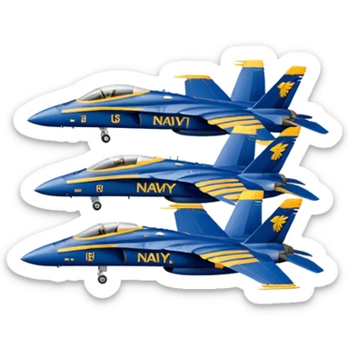 four US Navy Blue Angels f/a-18s sticker