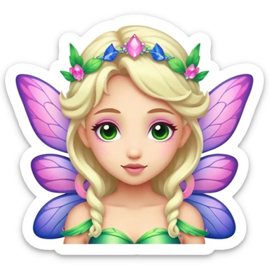 pink, green indigo irish weed fairy sticker