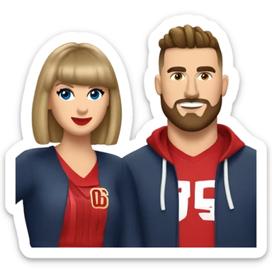 Taylor swift and Travis kelce  sticker