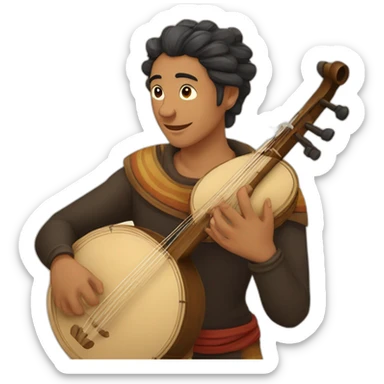 Erlandskian Terminian Kahjaha String Instrument Ethnic sticker