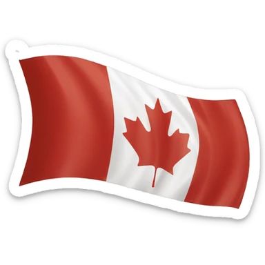 plain canadian flag not waving sticker