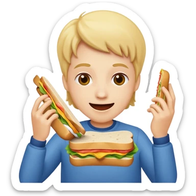 enthusiastic luncher  E///  sticker