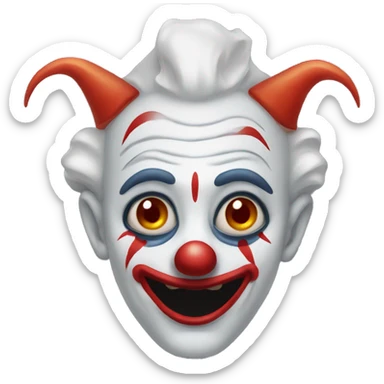 Creepy clown sticker