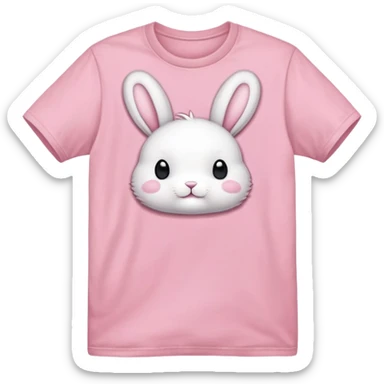 Pink teeshirt with bunny sticker