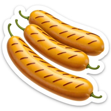 one mustard sausage  sticker