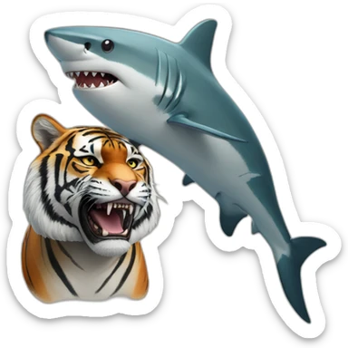 Shark+tiger sticker
