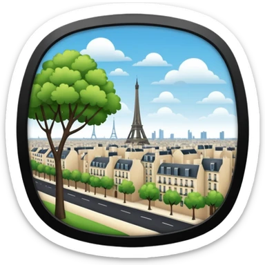 windy day in paris sticker