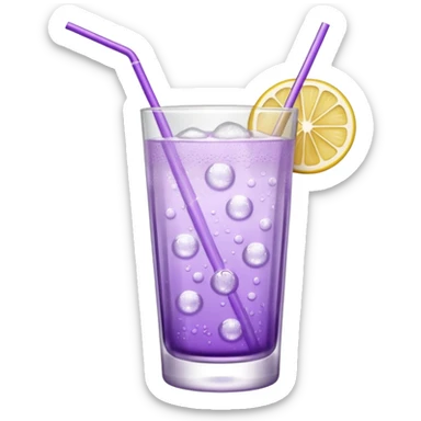 Cocktail light purple with high glass sticker