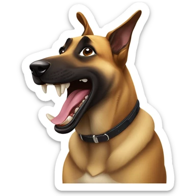 Belgian Malinois crying laughing  sticker