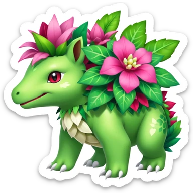 Shiny Exotic Roserade-Shaymin-Ivysaur-Meganium-Roselia-Hybrid-Creature sticker