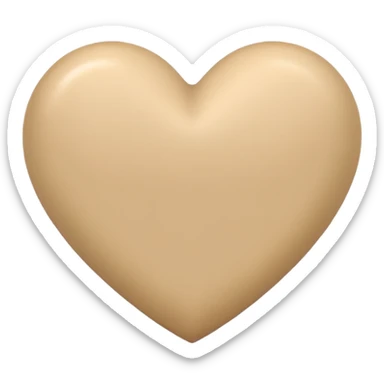 Beige heart emoji sticker