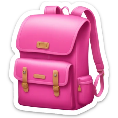 pink book bag. sticker