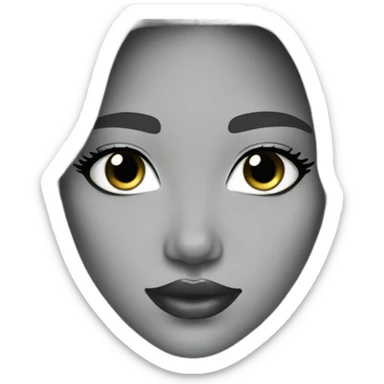 silver skin pretty girl disco sticker