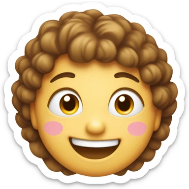 face with a big smile and heart eyes, indicating extreme happiness, excitement, and joy sticker
