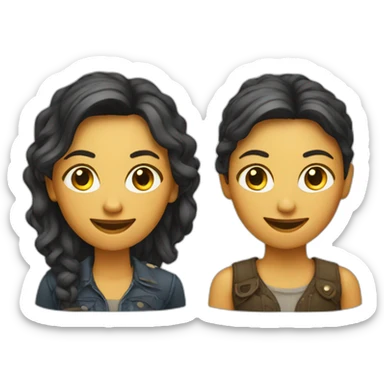 2 happy designers women sticker