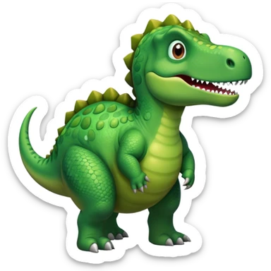 Dinosaurio con un gordito sticker