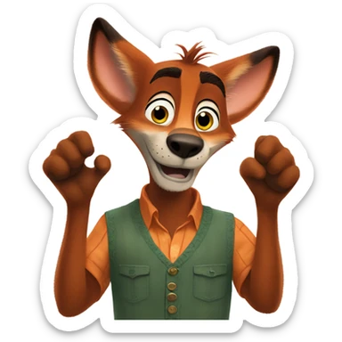 nick wilde zootopia sticker