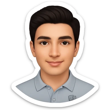 Create a custom emoji from the photo focusing on the face and shoulders. Remove the background and crop to a circular format with transparent background suitable for Slack custom emoji upload. Make the face appear slimmer, remove any facial hair, and enhance the facial features to look more attractive and confident. Maintain a natural and polished look for the emoji. sticker