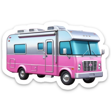 Aerodynamic Streamlined hillbilly-Barbie styled motor home rv off-roading rock-climbing 4x4 desert Winnebago party monster truck  sticker