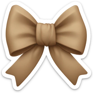 beige bow and brown bow  sticker