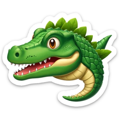 Cabeza de cocodrilo en avion sticker