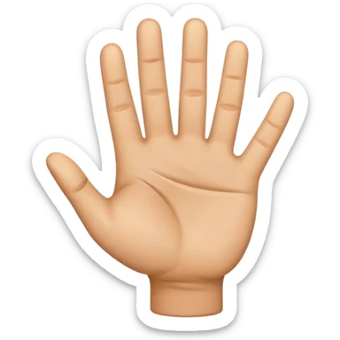I need the palm down emoji for left hand sticker