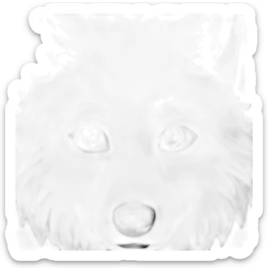 white wolf with blus eyes mdr sticker