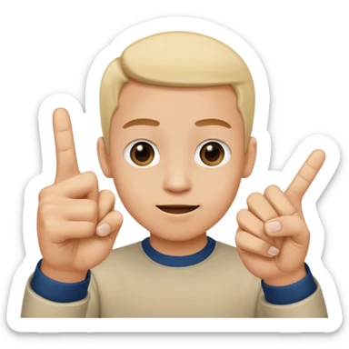 Hold up your hands. With your left hand, make a ‘6’ by curling your index finger like a hook while sticking your thumb out. With your right hand, make a ‘7’ by pointing your index finger straight and your thumb sideways like an L-shape. Put both hands next to each other — that’s the 67 meme sticker