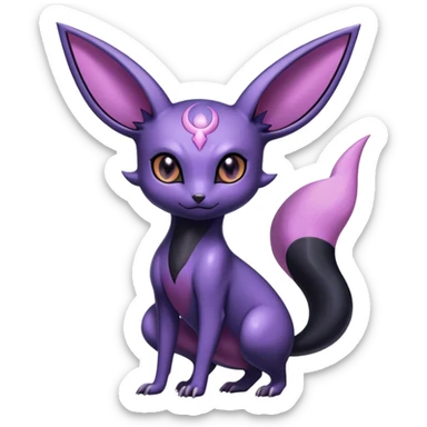 Shiny Dark Noibat-Espeon-Umbreon-Nidorino-fusion-hybrid full body sticker