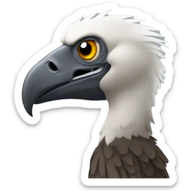 a vulture with sticker
