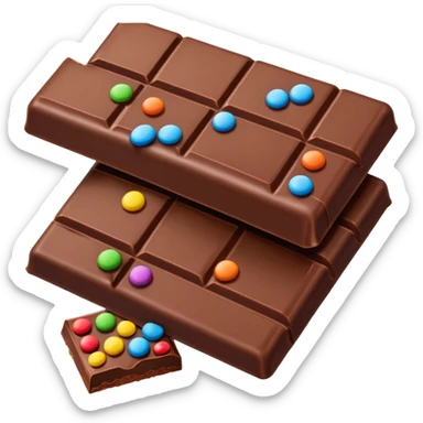 Chocolate bar multy colors sticker