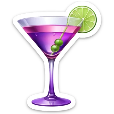 cosmopolitan with a twist of lime hanging down sticker