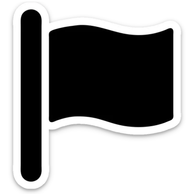 red flag, stylized, modern look sticker