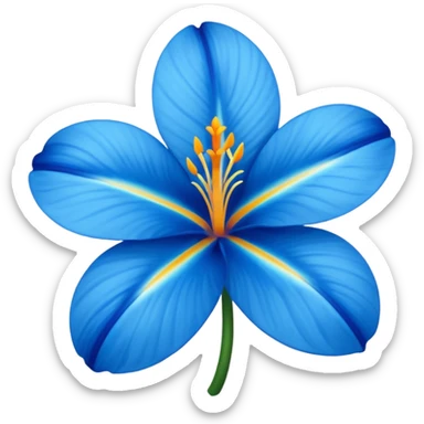 tropical flower blue sticker