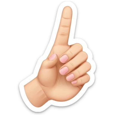 PALM WITH THREE FINGERS UP - MIDDLE FINGER, PINKY FINGER AND A THUMB. OTHER FINGERS (INDEX AND RING) ARE DOWN. sticker