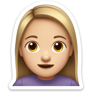 Autistic girl with Down syndrome  sticker