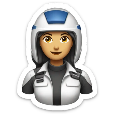 capacete de segurança branco mulher sticker
