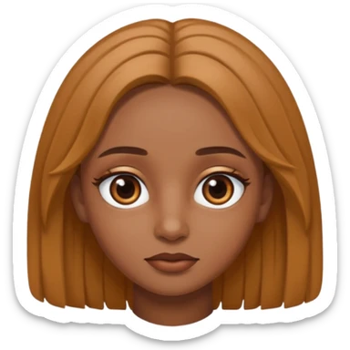 branca, olhos hazel, franjnha, pequenas sardas, cabelo castanho escuro, cabelo medio  sticker