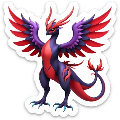 Yveltal-Lunala-Fakémon-hybrid-creature (full body)  sticker