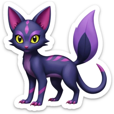 Sneasel-Purrloin-Fakémon-hybrid-creature (full body)  sticker