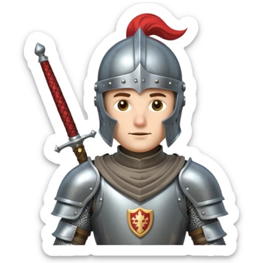 medieval knight sticker