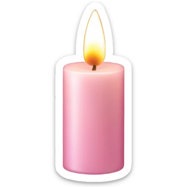 Aesthetic light pink candle  sticker
