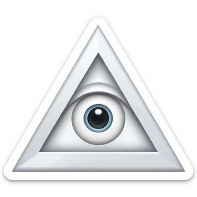 A triangle with an eye in the middle sticker