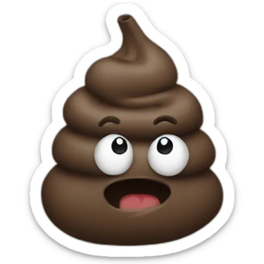 poo phone sticker