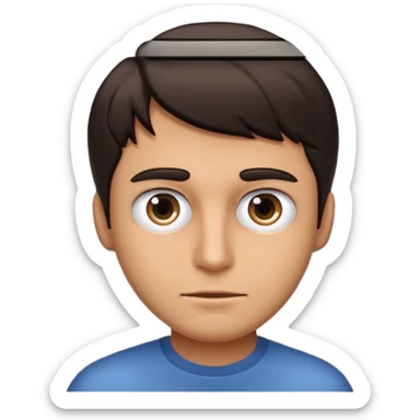 Male peeking through the blinds you can see his eyes sticker