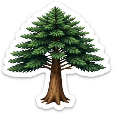 A Brazilian araucaria tree with extended branches sticker