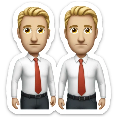 photorealistic white serious businessman sticker