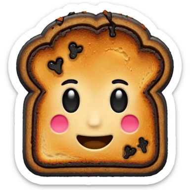 blackened burnt toast sticker